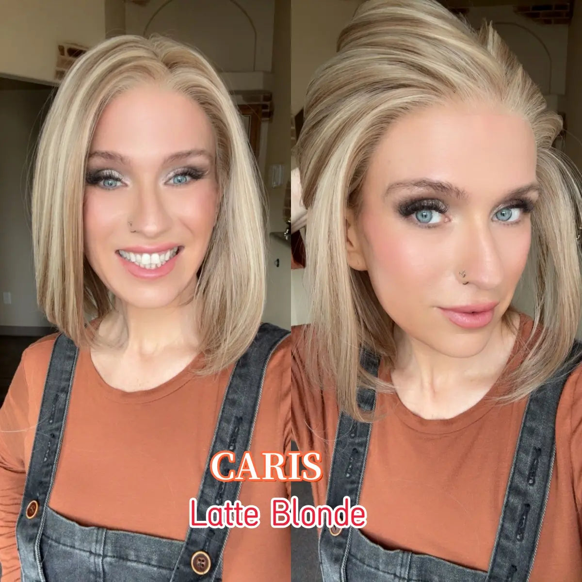 Caris by AISOM 12" Short Bob Lace Front Wig - Sugar Maple