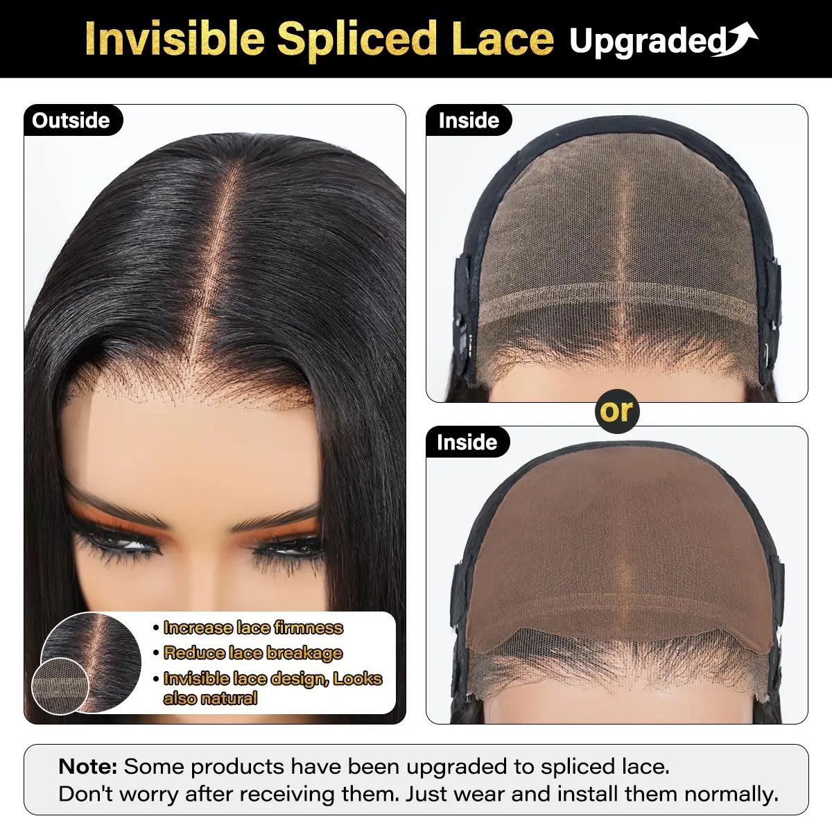 ✨ Wear & Go Glueless Straight Lace Wig – Beginner Friendly