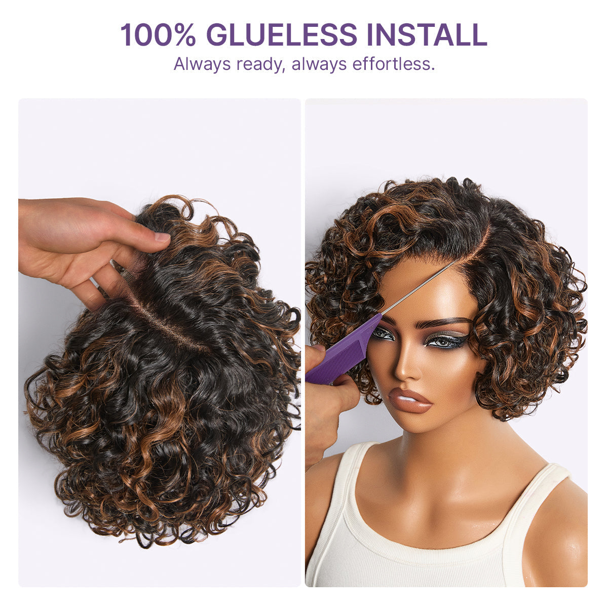 ⚡ Final Hours – Mature Bouncy Curl C-Part Glueless HD Lace Wig