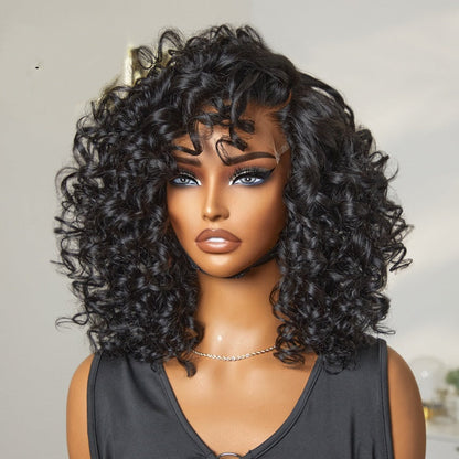 Mature Bouncy Curl C-Part Glueless HD Lace Wig