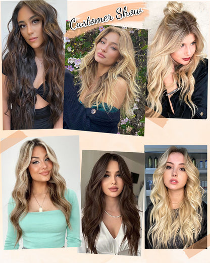 20" Wavy Curly Synthetic Hair Topper with 6.5x6.5inch Base