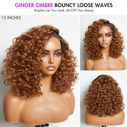 Mature Bouncy Curl C-Part Glueless HD Lace Wig
