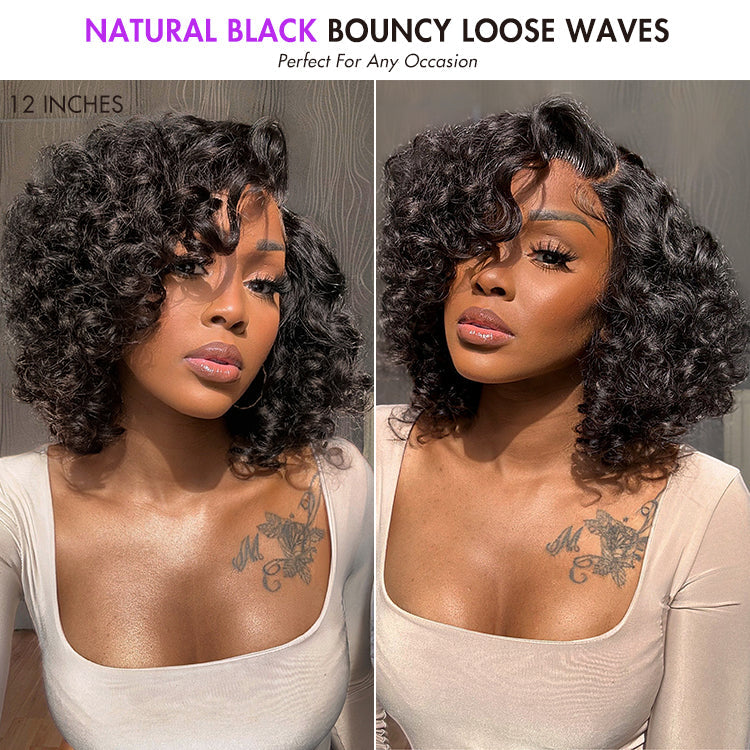 Mature Bouncy Curl C-Part Glueless HD Lace Wig