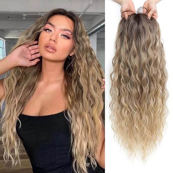 26"Women's Synthetic Long Curly Hair Extensions, for Adding Volume