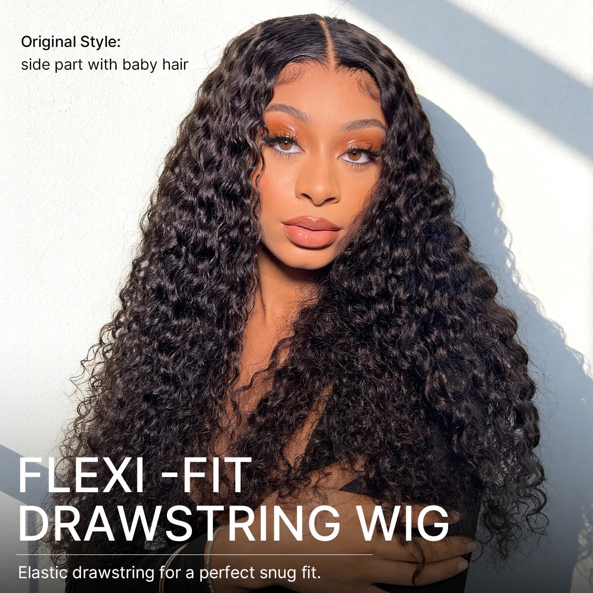 Glueless Black Mixed Brown Brazilian Curly Wig