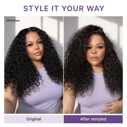 Glueless Black Mixed Brown Brazilian Curly Wig
