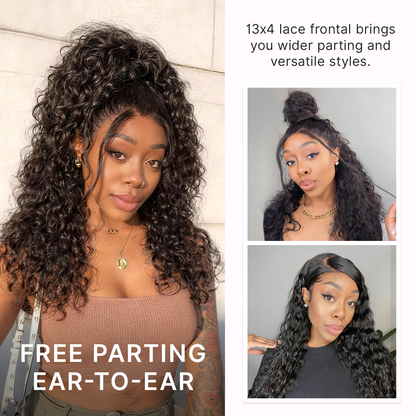 Glueless Black Mixed Brown Brazilian Curly Wig