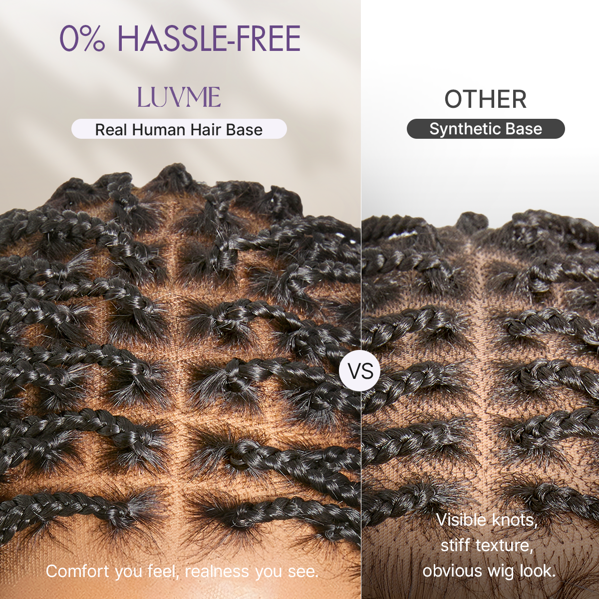 Real Scalp Knotless Braided Wig – Lightweight Fit