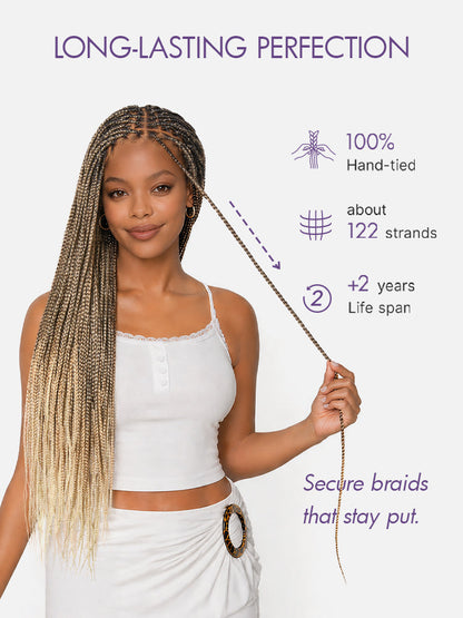 Goddess Blonde Glueless Knotless Braided HD Lace Wig
