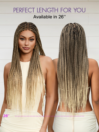 🔥Real Scalp Knotless Braided Wig – Lightweight Fit