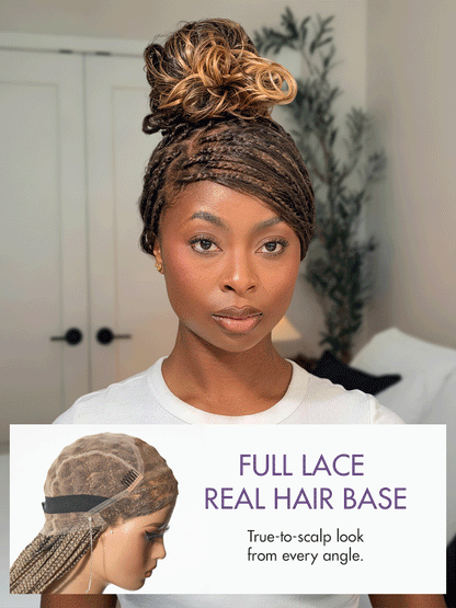 Goddess Blonde Glueless Knotless Braided HD Lace Wig