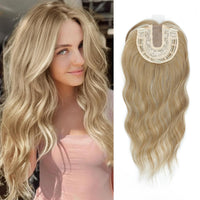 Champagne blonde with highlights