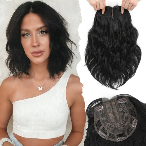 11"Short Wavy Hair Topper for Women with Thinning Hair-Cris