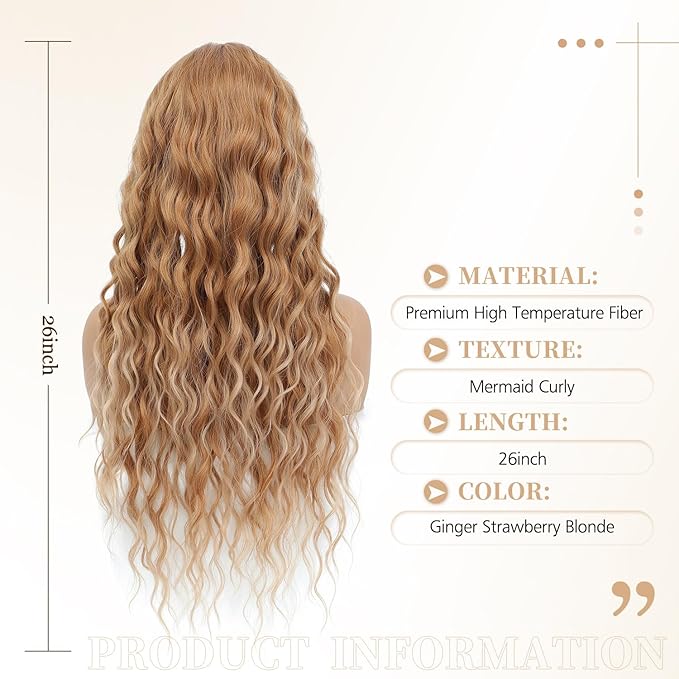 26"Women's Synthetic Long Curly Hair Extensions, for Adding Volume