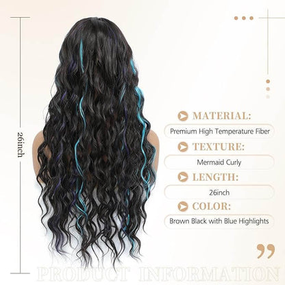 26"Women's Synthetic Long Curly Hair Extensions, for Adding Volume