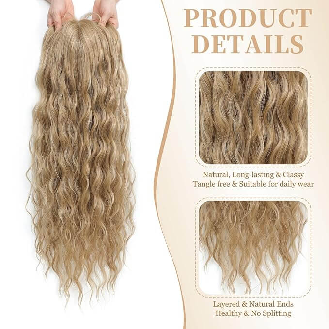 26"Women's Synthetic Long Curly Hair Extensions, for Adding Volume