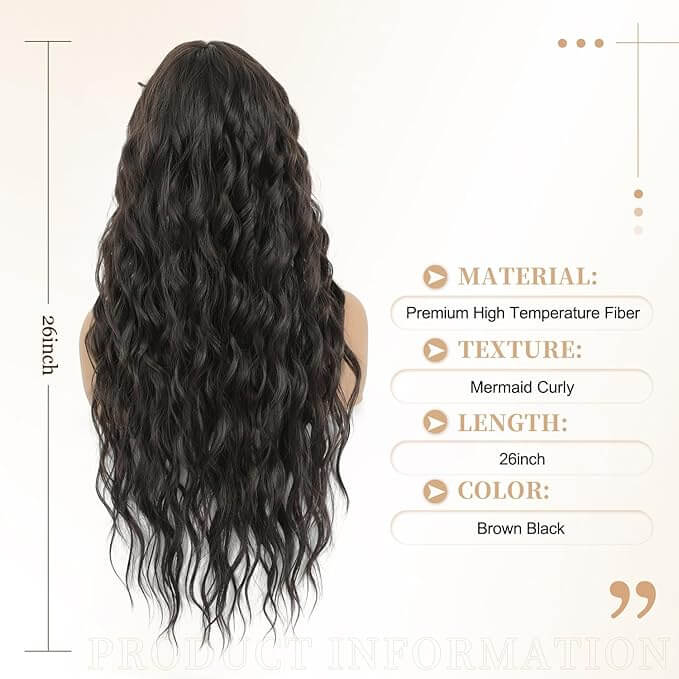 26"Women's Synthetic Long Curly Hair Extensions, for Adding Volume