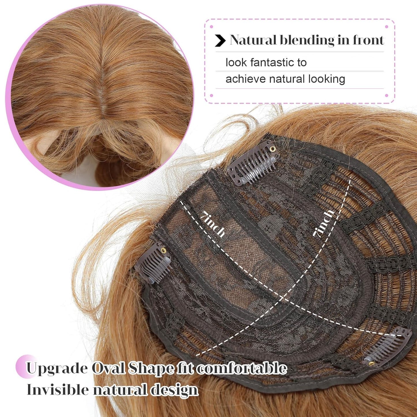 26"Women's Synthetic Long Curly Hair Extensions, for Adding Volume