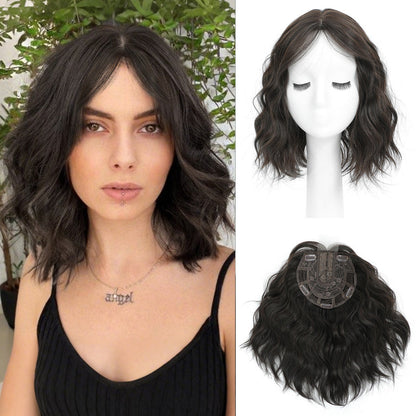 11"Short Wavy Hair Topper for Women with Thinning Hair-Cris