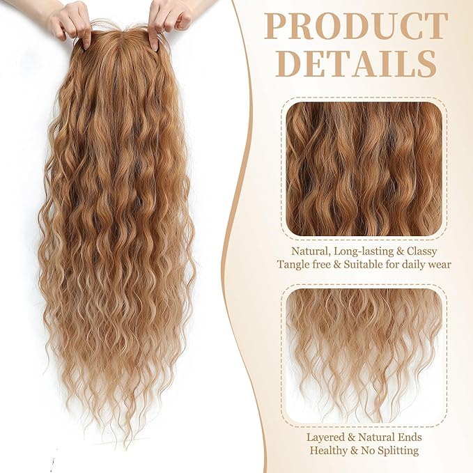 26"Women's Synthetic Long Curly Hair Extensions, for Adding Volume