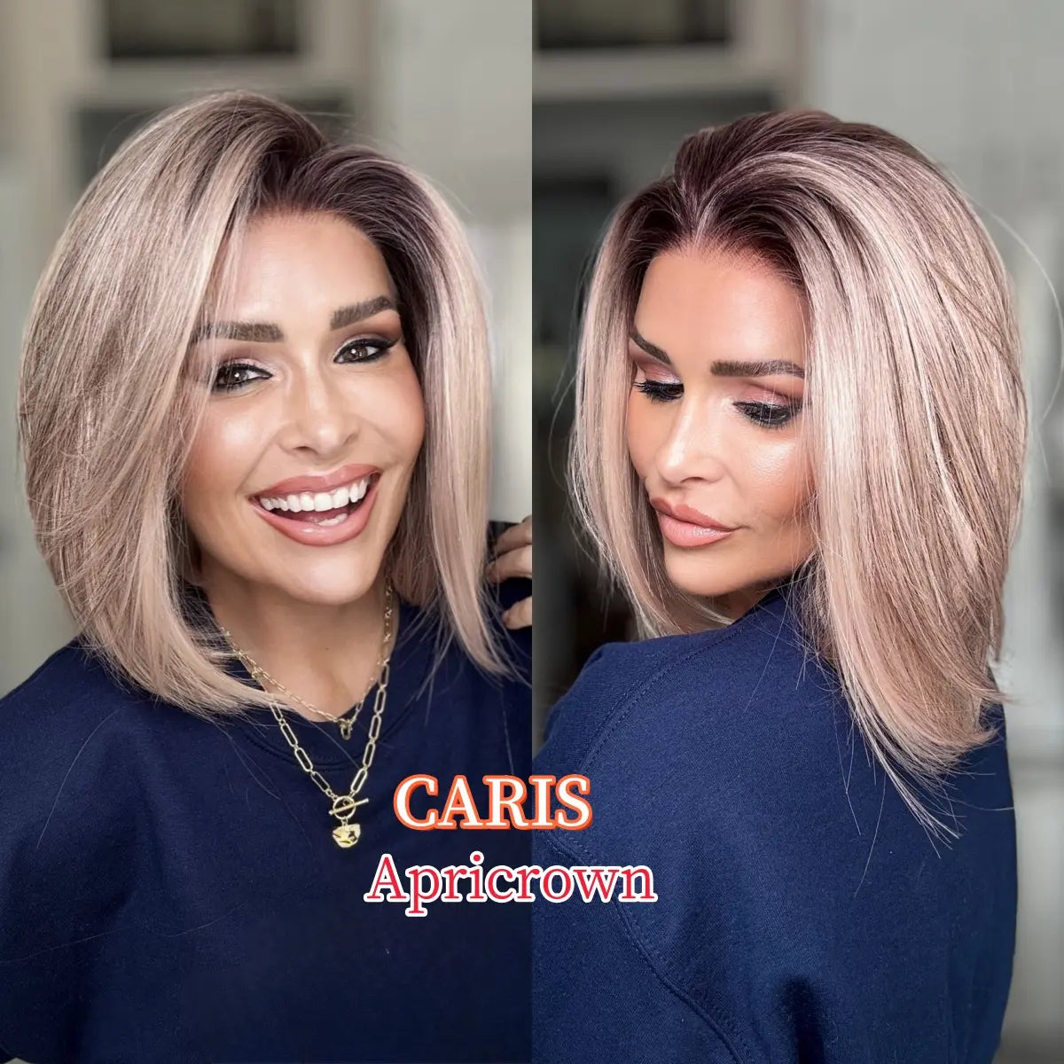 💕 Glueless Short Wavy Wig – Soft Waves, Natural Look