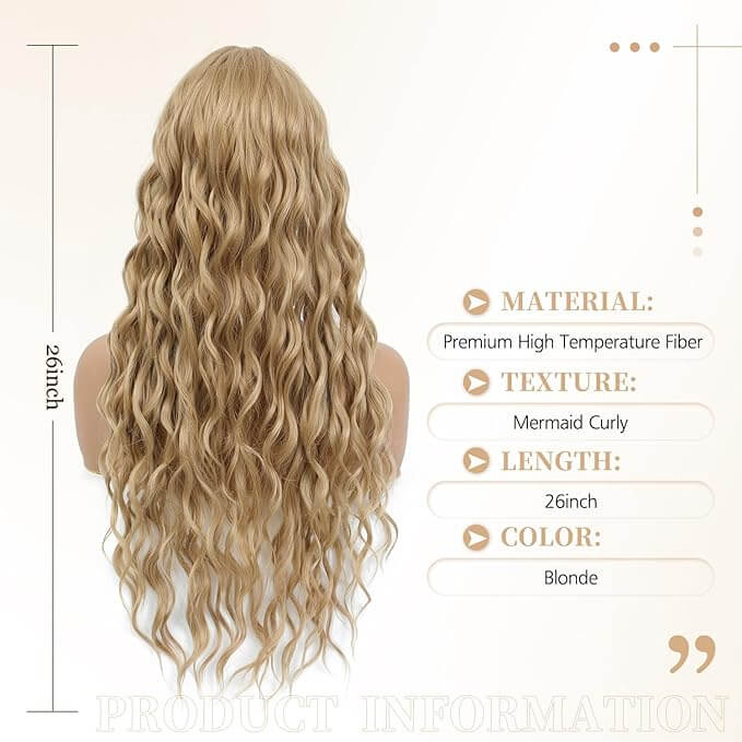 26"Women's Synthetic Long Curly Hair Extensions, for Adding Volume