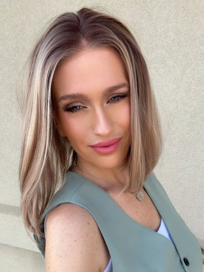 Caris by AISOM 12" Short Bob Lace Front Wig - Sugar Maple