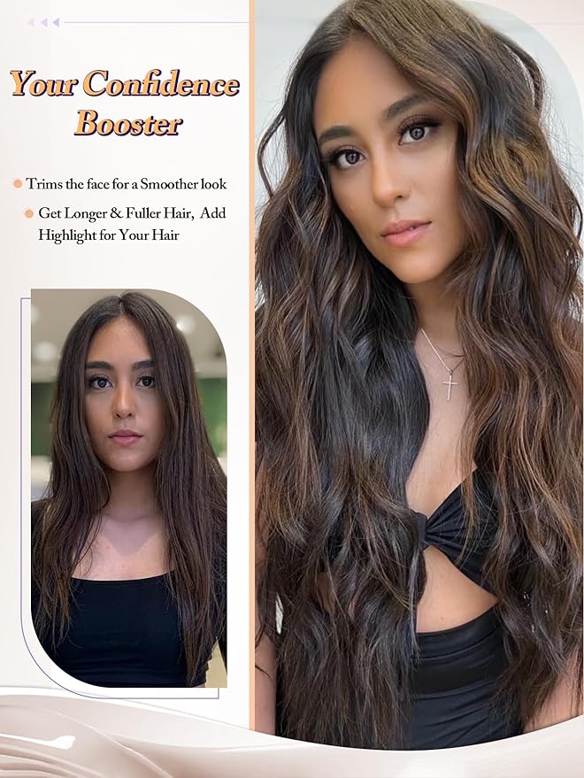 20" Wavy Curly Synthetic Hair Topper with 6.5x6.5inch Base