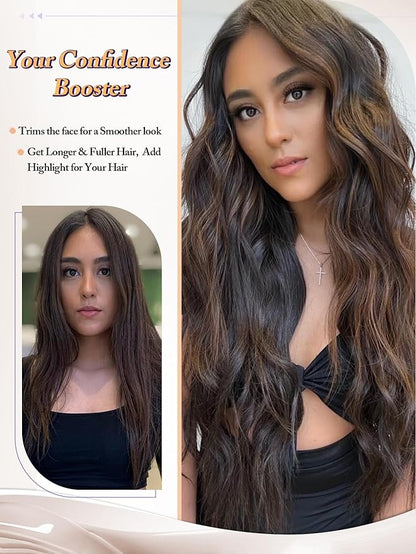 20" Wavy Curly Synthetic Hair Topper with 6.5x6.5inch Base