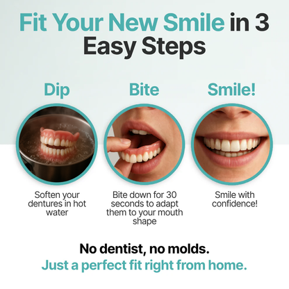 Ends Today: 70% OFF!🦷DarkFairy™ Custom-Fit Full Functional Dentures Make you more confident