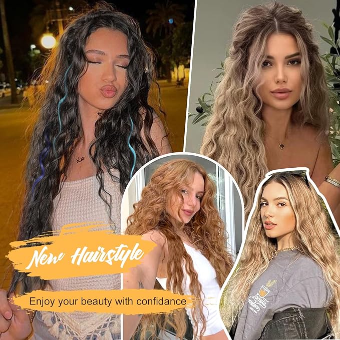 26"Women's Synthetic Long Curly Hair Extensions, for Adding Volume