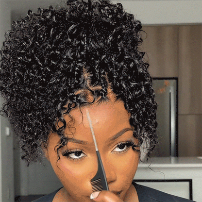 Knotless Boho Braided Wigs Glueless Pre-Cut 13x6 Frontal HD Lace Curly Human Hair Braided Wigs For Women