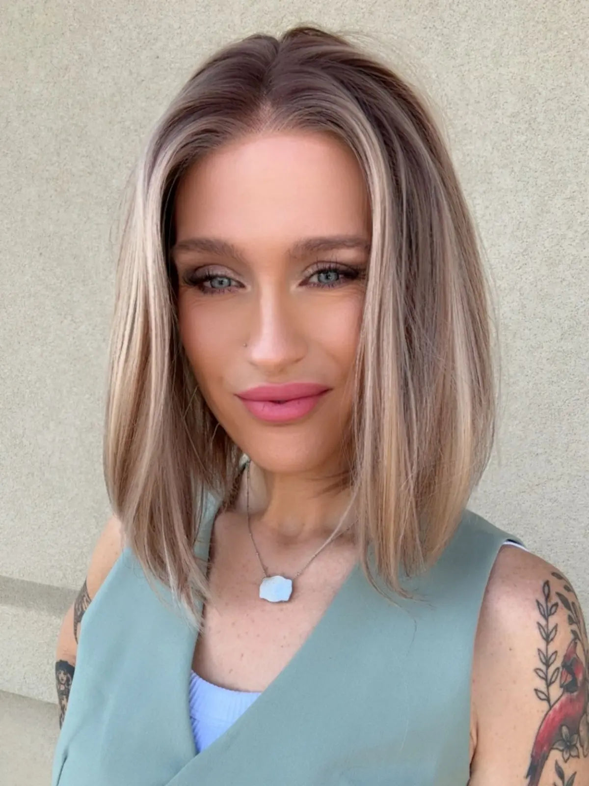 Caris by AISOM 12" Short Bob Lace Front Wig - Sugar Maple