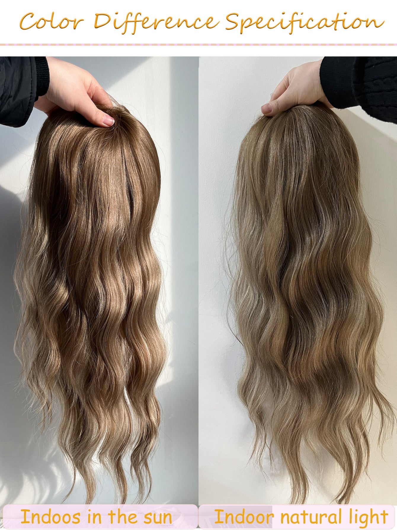 20" Wavy Curly Synthetic Hair Topper with 6.5x6.5inch Base