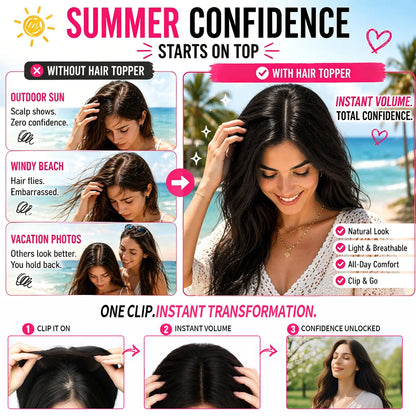 22" Hair Topper – Add Volume & Length Naturally