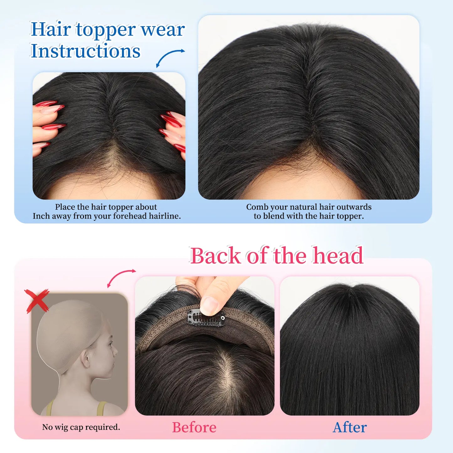 22" Hair Topper – Add Volume & Length Naturally