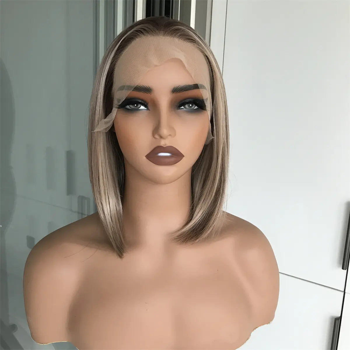 Caris by AISOM 12" Short Bob Lace Front Wig - Sugar Maple