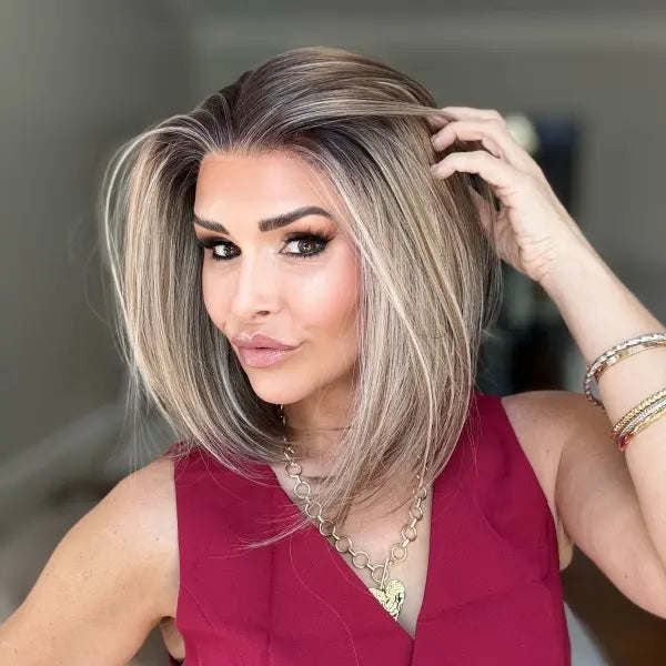 💕 Glueless Short Wavy Wig – Soft Waves, Natural Look