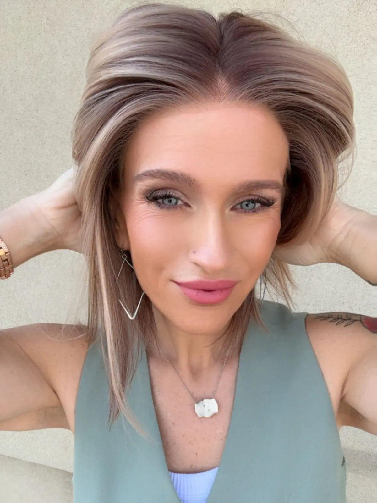 Caris by AISOM 12" Short Bob Lace Front Wig - Sugar Maple