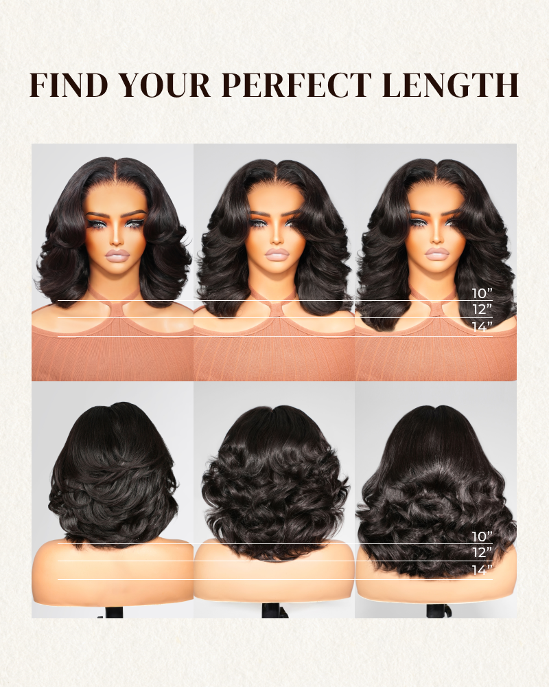 6x5 invisible knots Glueless Loose Wave Bob Wig Pre-cut Lace Natural Black Beginner Friendly
