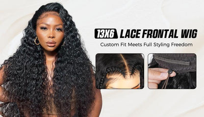 👑13x6 HD Lace Wig Glueless Wear & Go 12” Boho Braids Water Wave Pre-Cut Lace Wig – Premium Fiber, Beginner Friendly