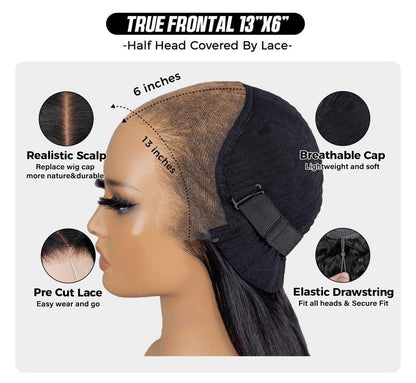 👑13x6 HD Lace Wig Glueless Wear & Go 12” Boho Braids Water Wave Pre-Cut Lace Wig – Premium Fiber, Beginner Friendly