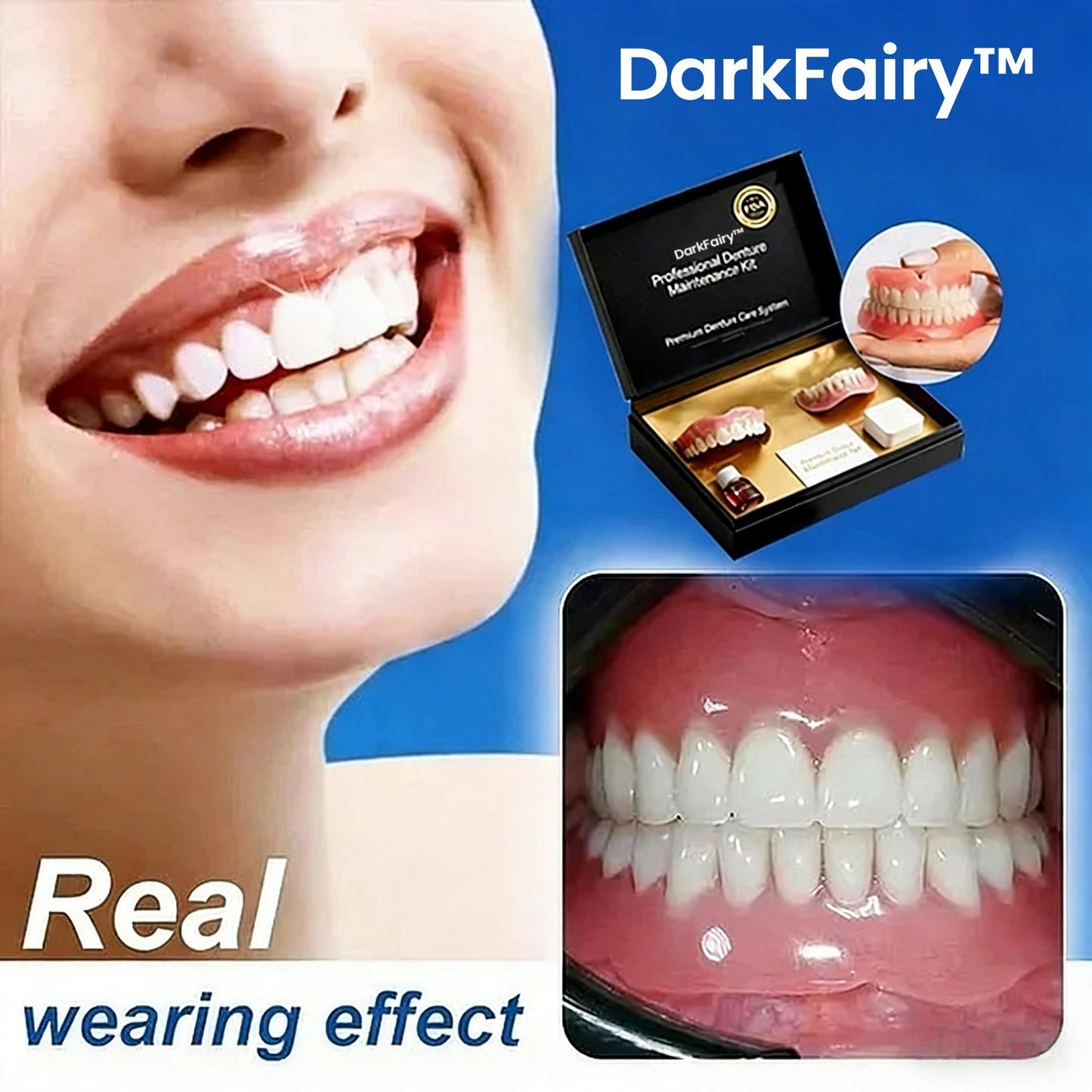 Ends Today: 70% OFF!🦷DarkFairy™ Custom-Fit Full Functional Dentures Make you more confident