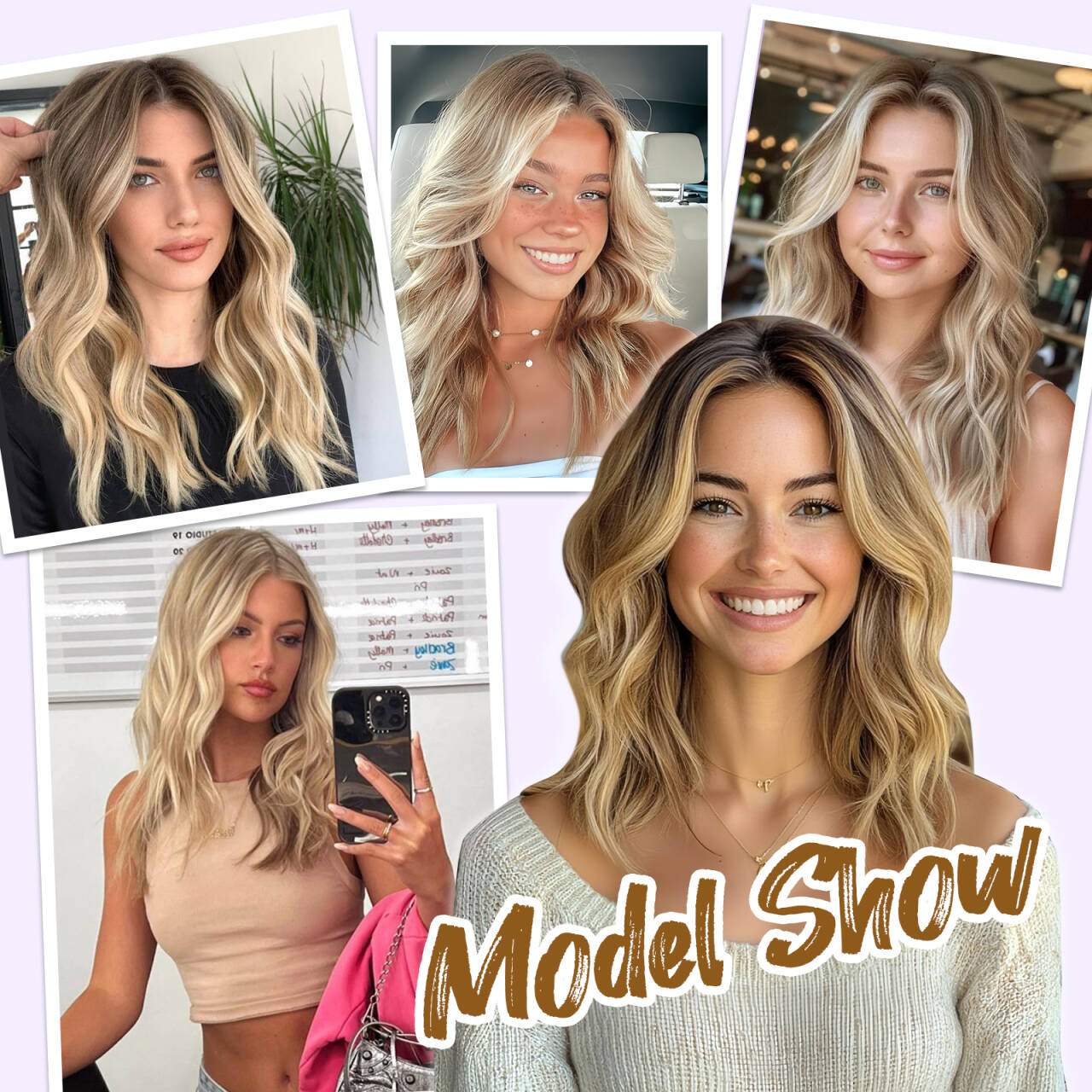 16" Wavy Curly Synthetic Hair Topper with 6.5x6.5inch Base